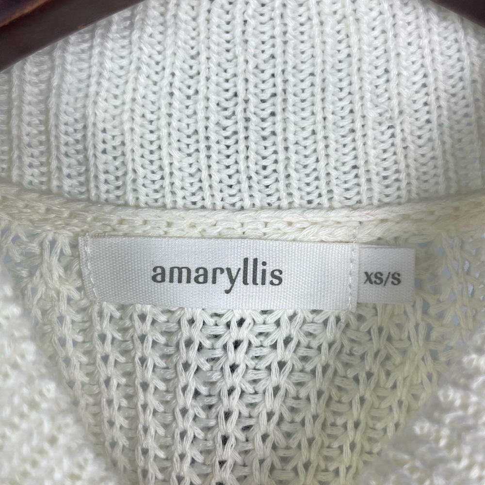 Amaryllis White Tan Dip Dyed Sandpiper Coastal Ombré Knit Tank Top Size XS - Picture 8 of 8